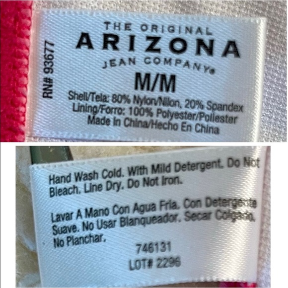ARIZONA Pink Multi-Striped Swim Top - Picture 6 of 8